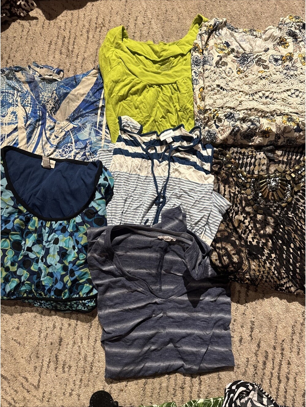 Women’s Lot Of 7 Plus Sz Blouses Short Sleeve 2XL . Avenue, Lane Bryant EUC